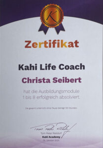 Zertifikat Kahi Live Coach
